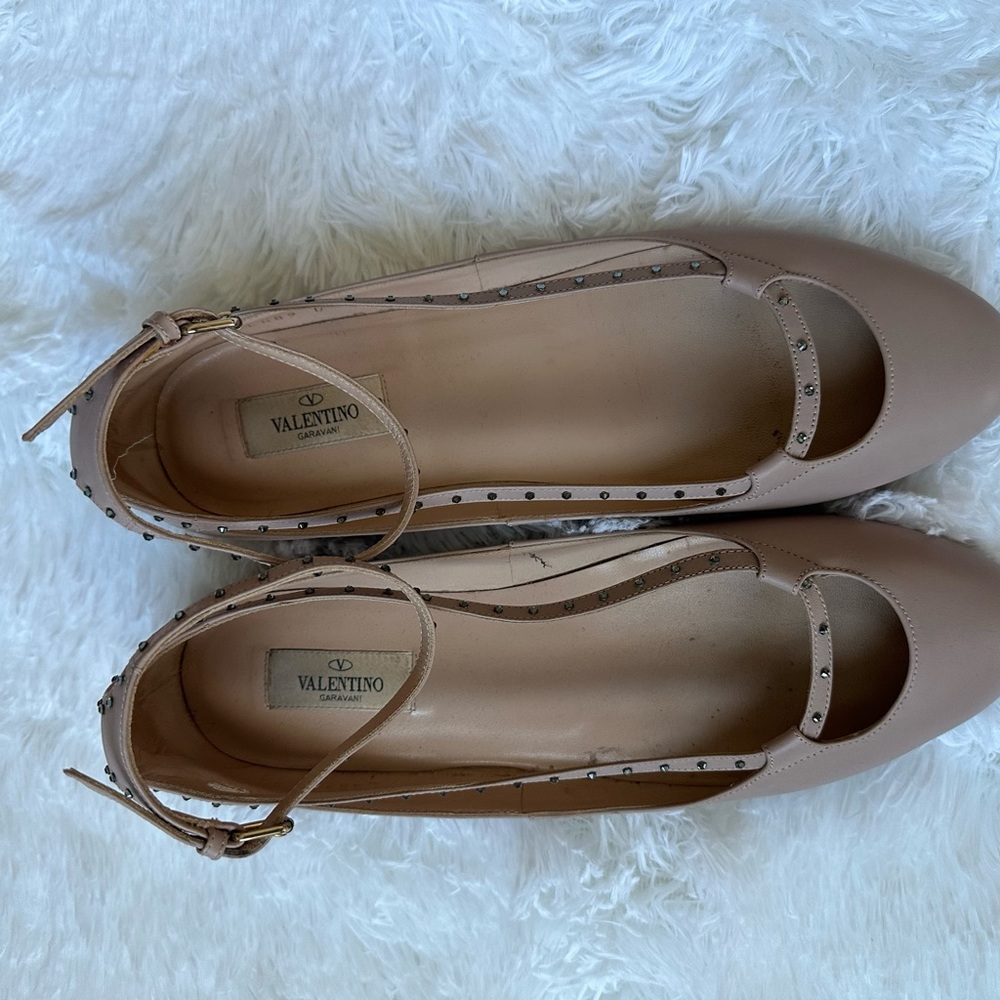 Valentino Garavani Rockstud leather ballet flats